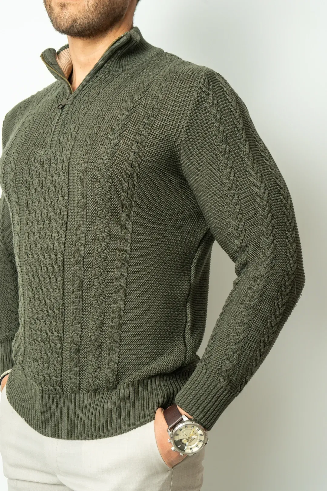 Sweater Cierre Medio