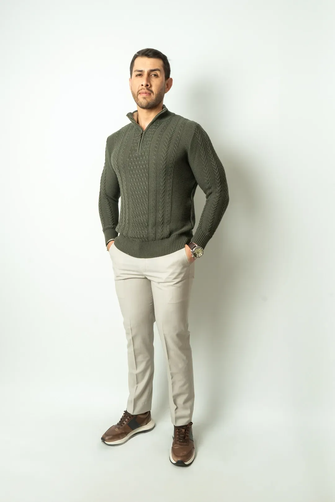Sweater Cierre Medio